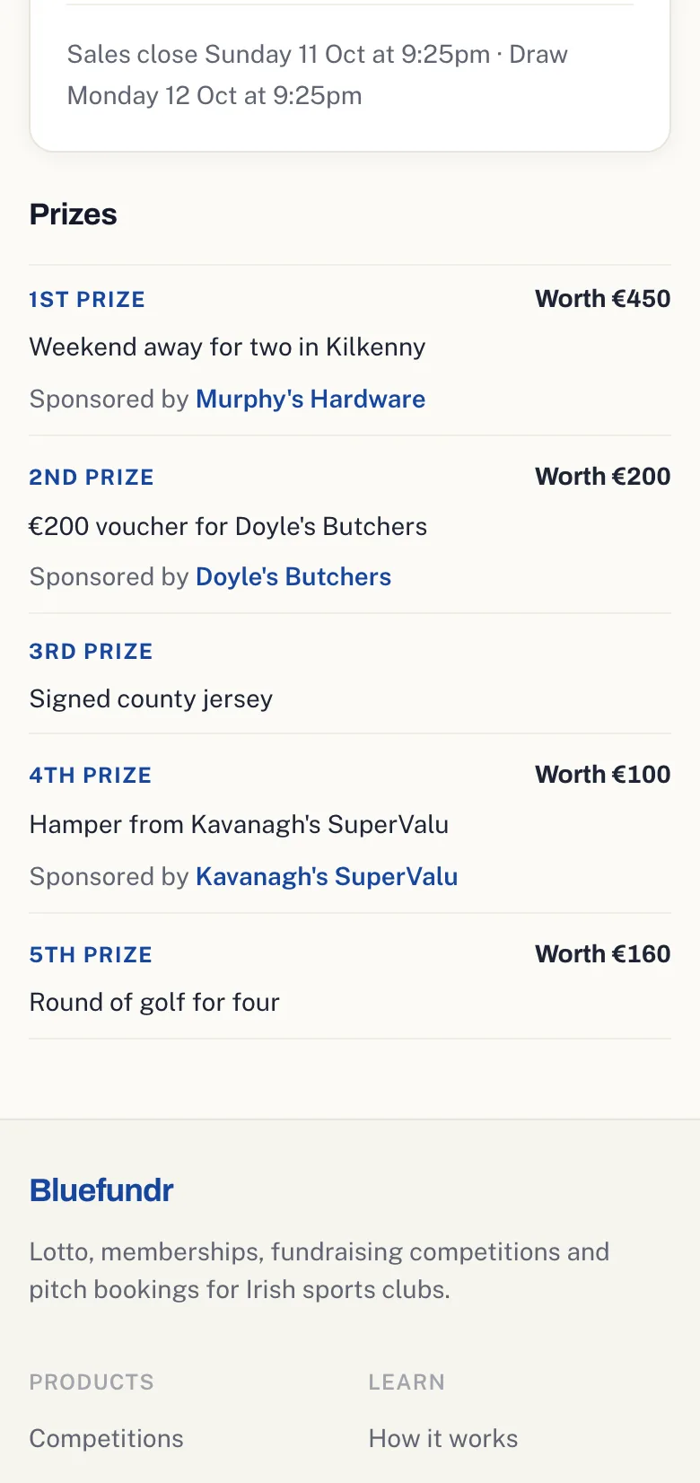 The prizes