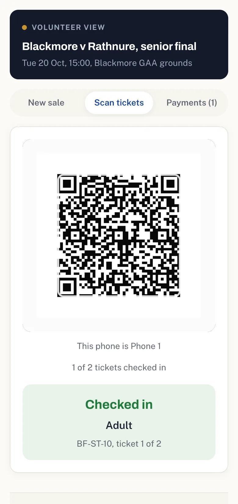 Scan tickets